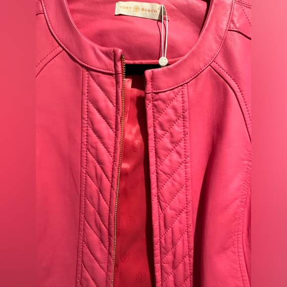 Tory Burch- Daphne leather jacket- Bloom - Picture 3 of 9